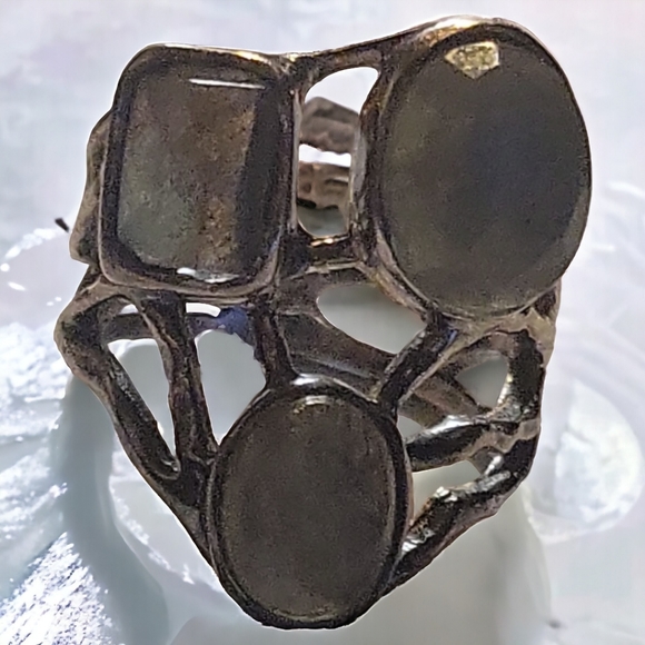 Artistic Hand Crafted 3 Labradorite Precious Gemstones In Sterling Silver 925 - Picture 2 of 6